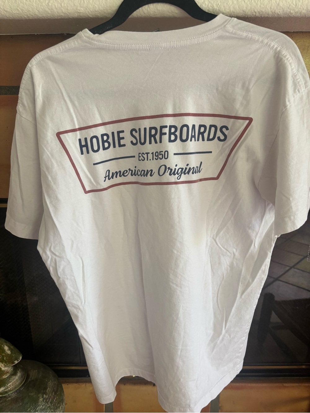 Hobie Surfboards vintage style Men's White Logo T‑Shirt size large: coastal surf